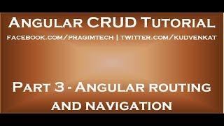 Angular routing and navigation