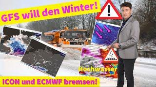 Wintereinbruch mit Schnee, Frost. Schlittern wir danach in ein großes Hochwasser? Bis 200 Liter