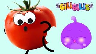 Funny Baby Shark Remix TOMATO SongFruit And Vegetables Names With Giligilis Funny Song - Kids Song