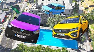 Dacia Ailesi Arabalar Havuz Parkurunda Yarışıyor - GTA 5 MODS