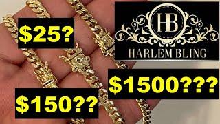 $25 vs $150 vs $1500 Miami Cuban Link Chain From Harlembling - What’s The Best Necklace Review