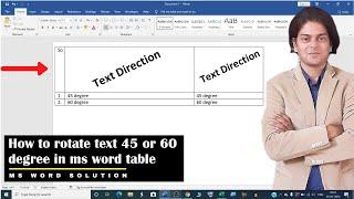 how to rotate text 45 or 60 degree in ms word table | how to rotate text in word