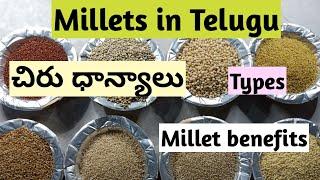 Millets in telugu | Millet benefits | Types of millets in telugu