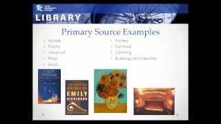 Primary versus Secondary Resources @ TCC Library