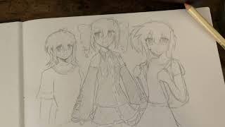 Drawing Kasane Teto (sketch) + voice reveal-ish?