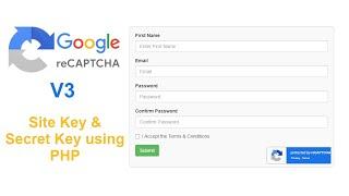 Google reCAPTCHA V3 || Google reCAPTCHA V3 integration in PHP