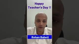 Watch Happy Teacher's Day Wishes from CA Rohan Baheti | CA CPA Vinod Kumar Agarwal |AS Foundation