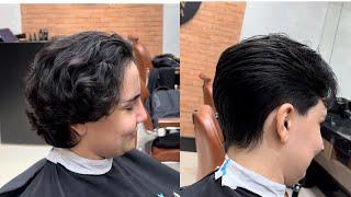 Como cortar cabelo todo na tesoura com técnica de pente| corte de cabelo clássico