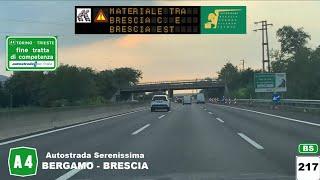 A4 | Autostrada Serenissima | tratto BERGAMO - BRESCIA
