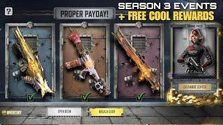 Season 3 CP Cashback Payday Event | Free Characters & Weapons | Mythic Luckydraws Codm Leaks 2024