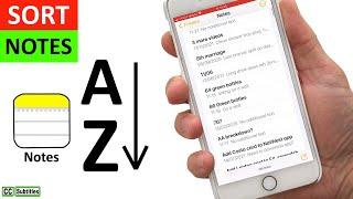 How to Sort Notes on iPhone Alphabetically by Title - iPhone Sort Notes Alphabetically