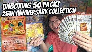 AKU HOKI SEKALI!! Unboxing 50 Pack 25th Anniversary Collection Pokemon Indonesia