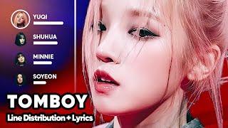 (G)I-DLE - TOMBOY (Line Distribution + Lyrics Karaoke) PATREON REQUESTED