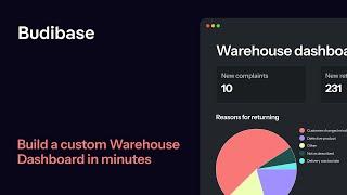 Building Custom Warehouse Dashboards with Budibase in Minutes