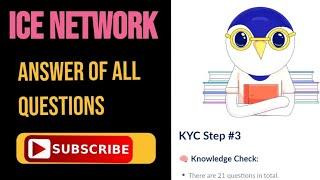 Ice Network. Step 3 KYC. All answer. How to Give an answer to all Questions.