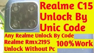 Realme C15 Rmx2195 Unlock By Unic Code।Reame Rmx2195। Any Realme Unlock Without Pc 100%Working Tips।