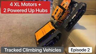 The Ultimate Climbing MOC Lego Technic Tracked Vehicle? 2 Powered up Hubs and 4 XL Motors. Episode 2