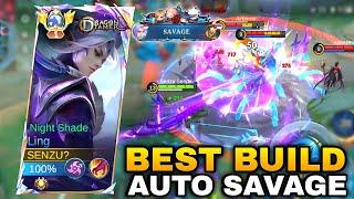 LING FASTHAND BEST BUILD & EMBLEM AUTO SAVAGE!! ( totally insaaaaane!! ) Ling Mobile Legends