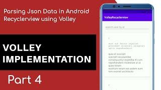 Lecture #4|  Fetch JSON data in recycler view using Volley Library