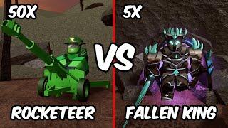 50 ROCKETEER VS 5 FALLEN KING | TDS