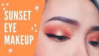 Summer sunset eye makeup