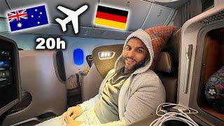 20h FLUG ️ von AUSTRALIEN nach DEUTSCHLAND (Business,Economy Review)