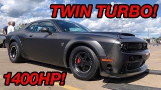 1400HP TWIN TURBO CARBON FIBER DODGE DEMON! *INSANE*