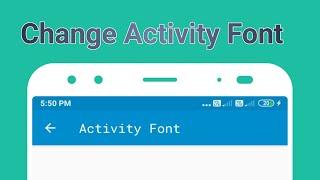 How To Change Activity Text Font In SketchWare |Hindi| AndroidBulb