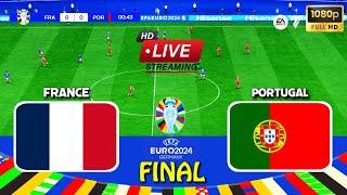 FRANCE vs PORTUGAL || Final UEFA Euro 2024 - Live Football Match || PES 21 Simulation Gameplay