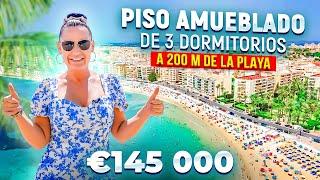 Piso en Torrevieja de TRES dormitorios, amueblado, a 200 m de la playa € 145 000