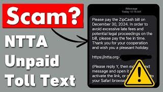 ZipCash Lane Text SCAM! Fake NTTA.org Payment Message