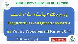 PPRA FAQ part 4 by PIPFA Online PPRA Rules 2004