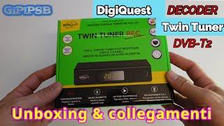 DigiQuest TWIN TUNER REC Small Edition Decoder Digitale Terrestre DVB-T2 - Unboxing & Collegamenti