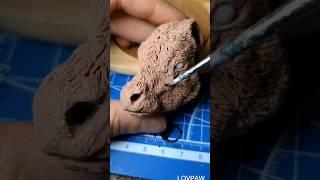 реалистичная голова быка из monster clay