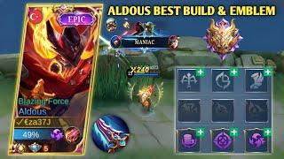 INI DIA BUILD ALDOUS ONE HIT TERBARU 2022 | AUTO MANIAC !! ALDOUS BEST BUILD 2022 - MLBB