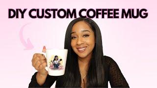 DIY Custom Coffee Mug with Vinyl Sticker & Resin