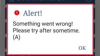 How To Fix Alert Something Went Wrong Please Try After Sometime (A) Problem Solve in UTS