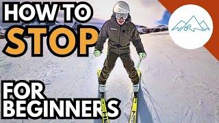 How to ski | How to Stop on Skis for Beginners  #learntoski #skiinstructor #skiingtips