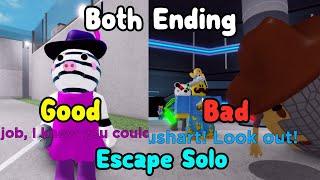 Escaped Chapter 12 Solo! Both Good & Bad Endings In Roblox Piggy