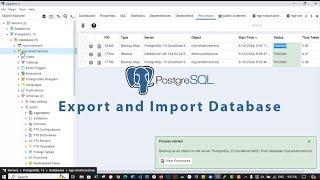 How to export and import database PostgreSQL 2024