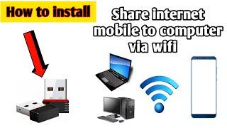 How to connect internet from mobile to computer via wifi || Wireless