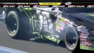 Danica Patrick huge NASCAR crash 2010 Camping World.com 300