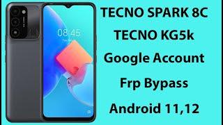 Tecno Spark 8C FRP Bypass | Tecno (KG5k) Google Account Bypass Without Pc.