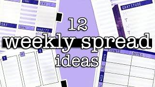 12 Bullet Journal Weekly Spread Ideas 