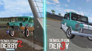 Evolution of caine to Demolition derby 2, 3