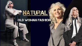 Natural Fashion Older Woman 90 -year-old Daphne Selfe ! older women fashion! older woman stockings!