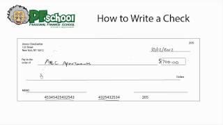 How to Write a Check - Checking Account Tips