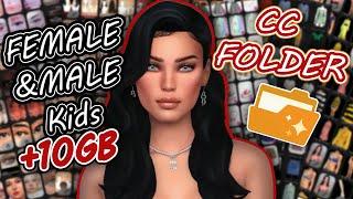 Entire NEW cc folder! Female male kids maxis match hair clothes shoes makeup skins etc | The Sims 4