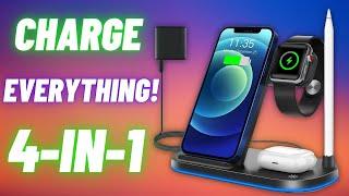 4-in-1 Wireless Charging Station! Charge ALL Your Devices at Once! 