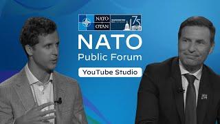 NATO Public Forum YouTube Studio 2024 |  Hanno Pevkur with Sam Ellis